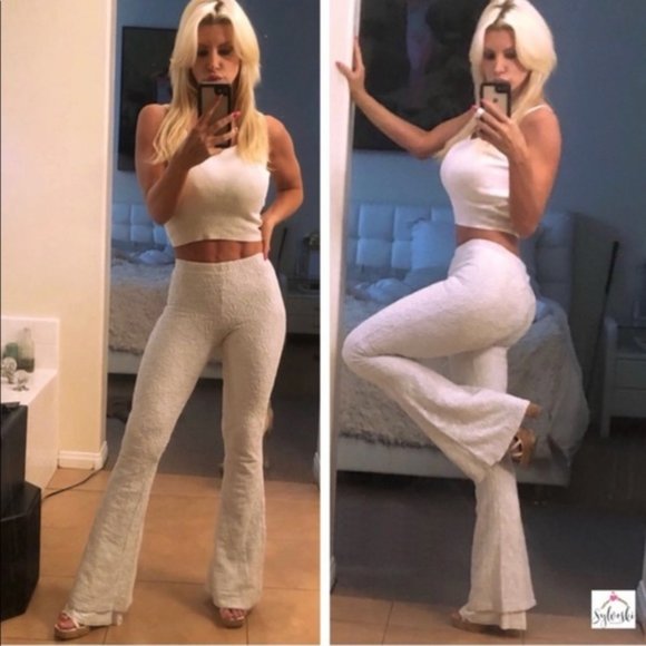 CHASER Lace Bell Bottom Pants SIZE XS - Picture 3 of 8